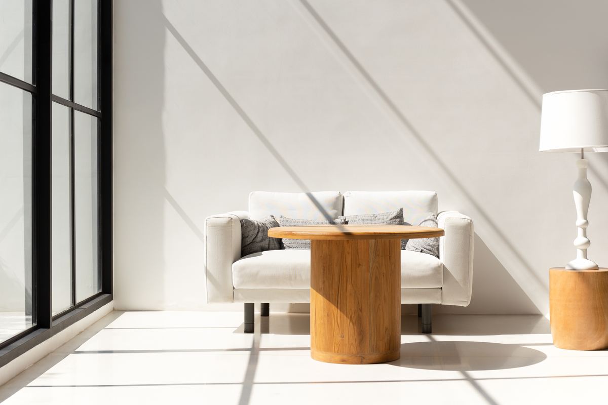 A bright, comfortably furnished living room