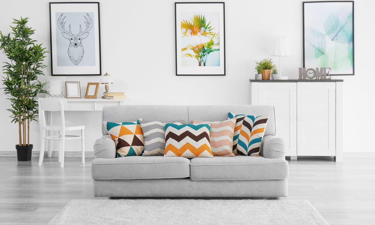 Furnished, bright living room