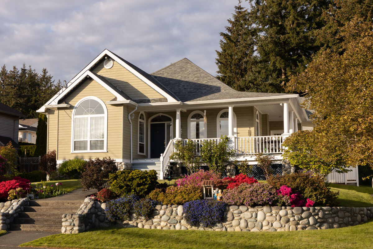 A modest single-family home with a front porch